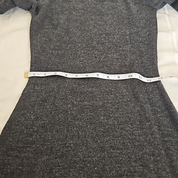 Jacob Fitted Long Sleeves Wool Midi Dress Gray XS - Picture 16 of 16
